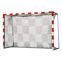 Verkko K&#228;sipallomaaliin 3x2 m Valkoinen/Punainen | 80/100 | 3,5 mm