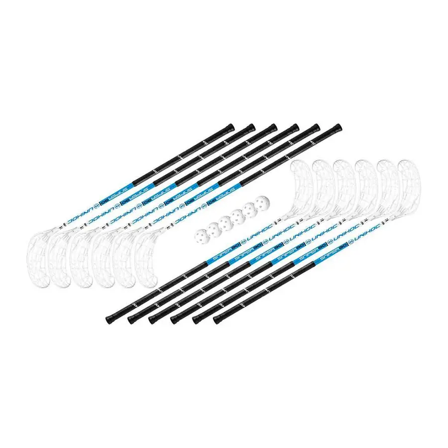 Unihoc | Salibandysetti Sniper 12 mailaa, 6 palloa | 100 cm 