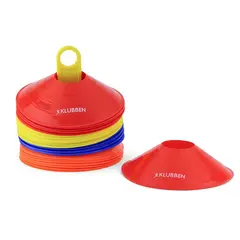 Saucer Cones (Set of 40) KLUBBEN LOGO blue, yellow, red, orange