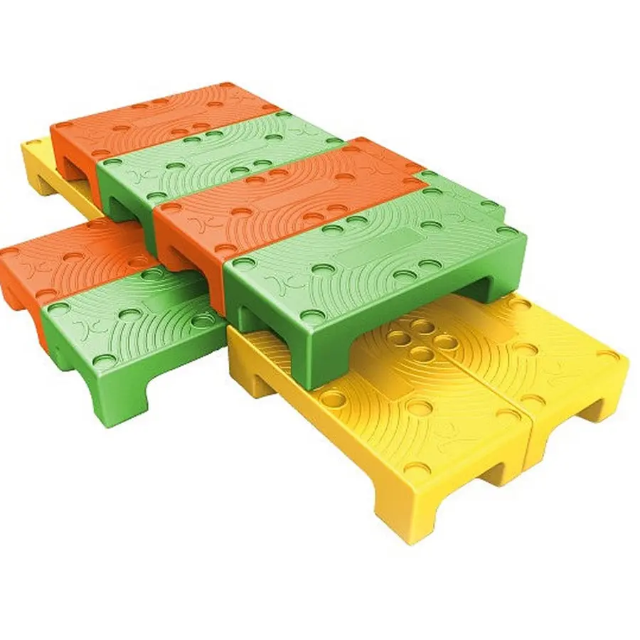 Vesistepperi Puzzle Step keltainen Voidaan pinota päällekkäin imukupeilla 