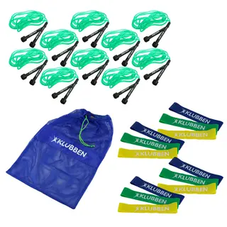 Klubben | Harjoituspaketti Pieni 10 Hyppynarua | 12 Vastusnauhaa