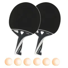 nexeo X70 Table Tennis Bat  Set, Orange balls