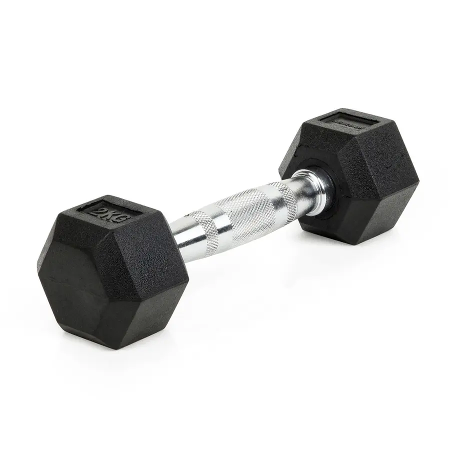 Sport-Thieme | Rubber Hex Käsipaino 1 kpl | 2 kg 