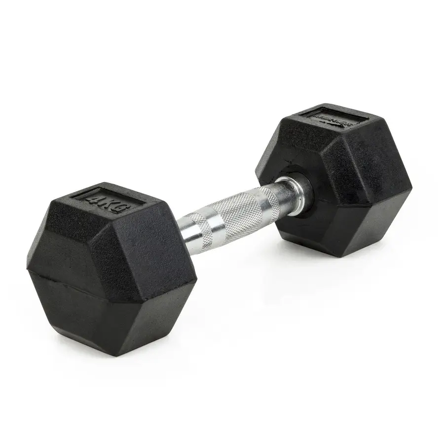 Sport-Thieme | Rubber Hex Käsipaino 1 kpl | 4 kg 