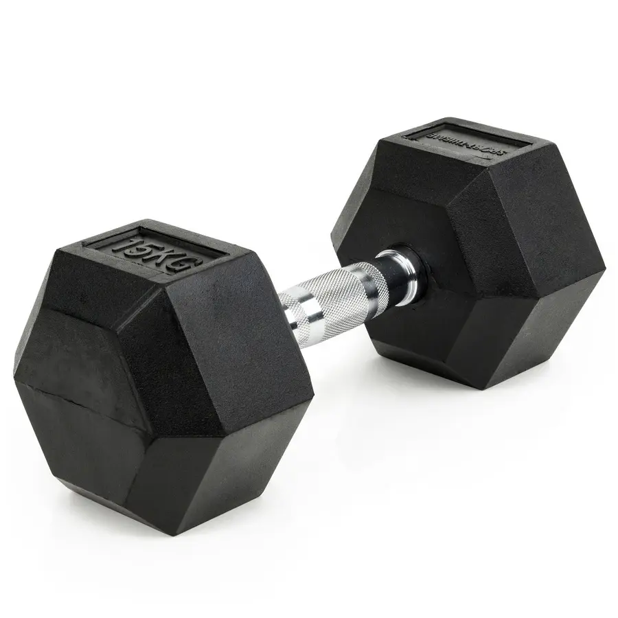 Sport-Thieme | Rubber Hex Käsipaino 1 kpl | 15 kg 
