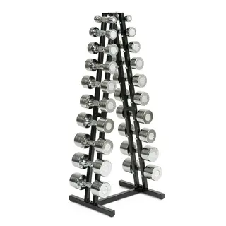 Sport-Thieme Chrome Dumbbell  Set, 1-10 With stand