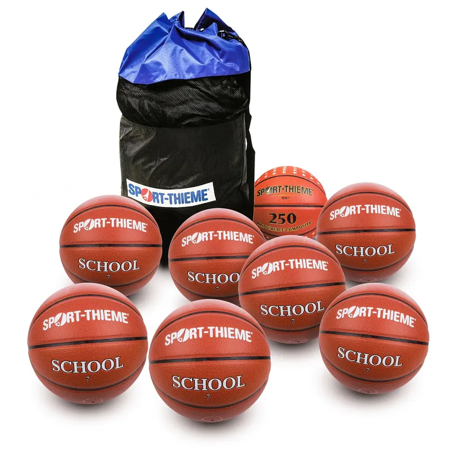 Sport-Thieme | Koripallosetti School Pro 8 Palloa | Koko: 7 | Pallolaukku 