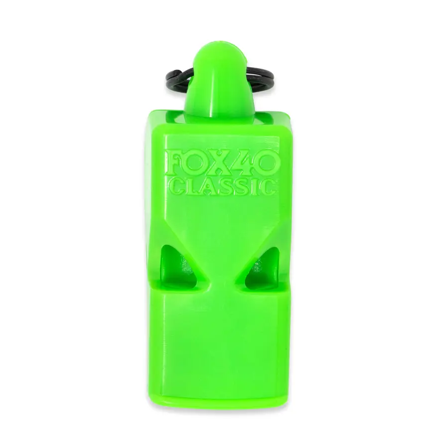 Fox 40 | Classic Tuomaripilli Turvanauhalla | Neonvihreä 