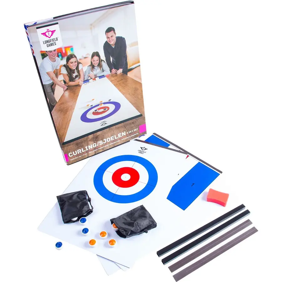 Longfield Curling- ja Shuffleboard-peli 180x39 cm 