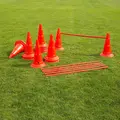 Set of Cone Hurdles 50 cm tall cones red