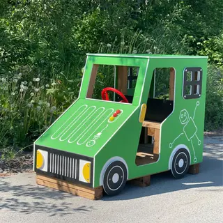 Vihre&#228; leikkiauto Puinen leluauto