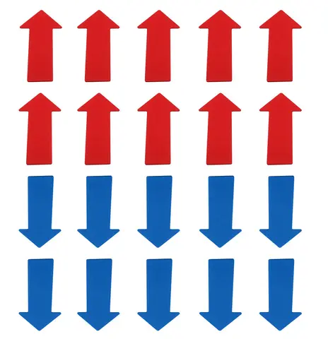 Lattiamerkintäsetti "Nuolet" 10 sinistä ja 10 punaista nuolta