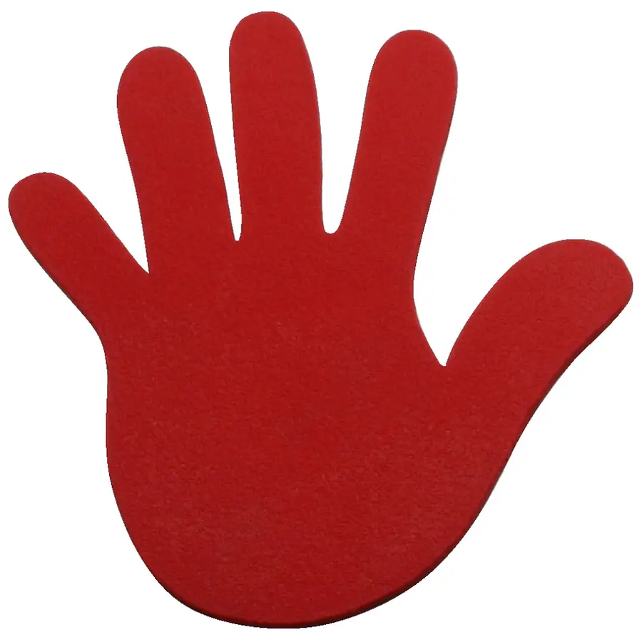 Sport-Thieme | Lattiamerkki Käsi 14,5 cm | Punainen 