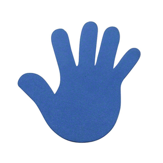 Sport-Thieme® Floor Markers Blue, Hand, 14.5 cm