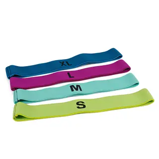 Miniband-setti Sport-Thieme, tekstiiliä 4 kpl | S–XL | Loop band Resistance 