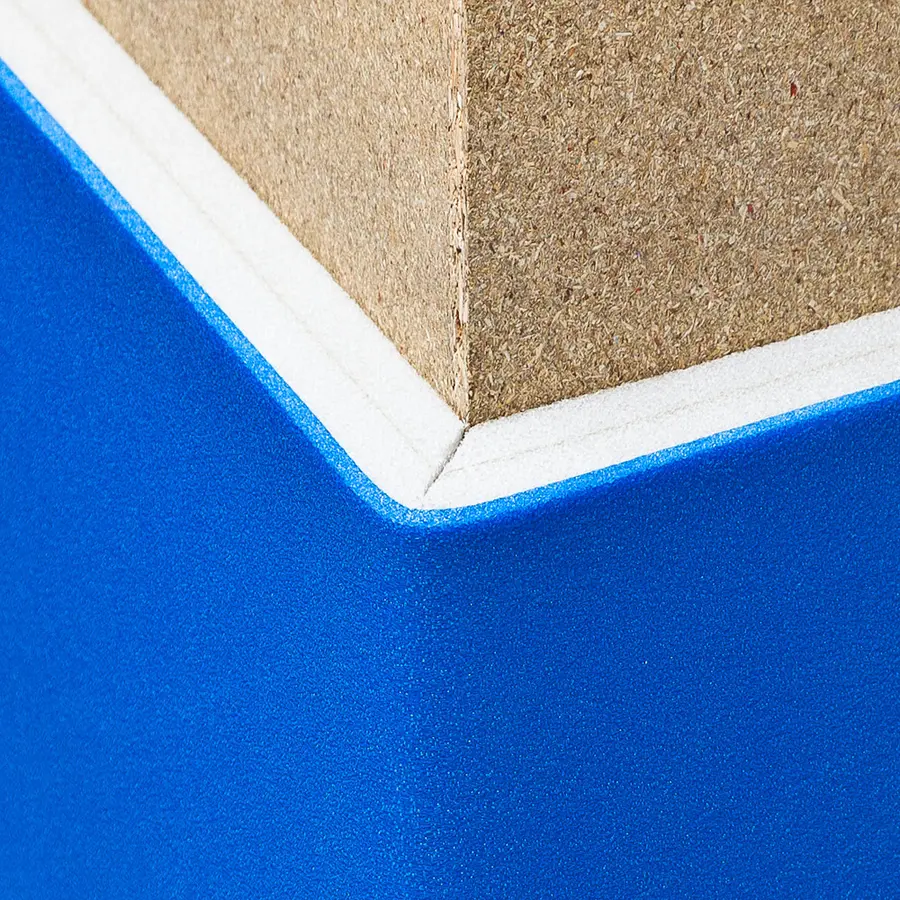 Veggpolstring | Blå 200x100x3 cm 