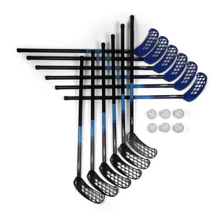 Klubben | Salibandysetti Captain 12 Mailaa | 6 Palloa | 85 cm