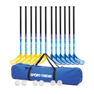 Sport-Thieme | Salibandysetti Speed Kids 12 Mailaa | 6 Palloa | Laukku | 80 cm