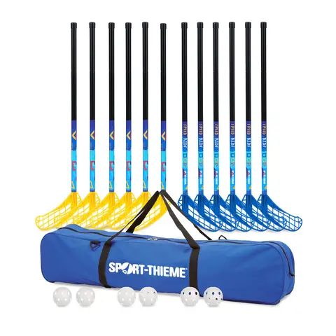 Sport-Thieme | Salibandysetti Speed Kids 12 Mailaa | 6 Palloa | Laukku | 80 cm