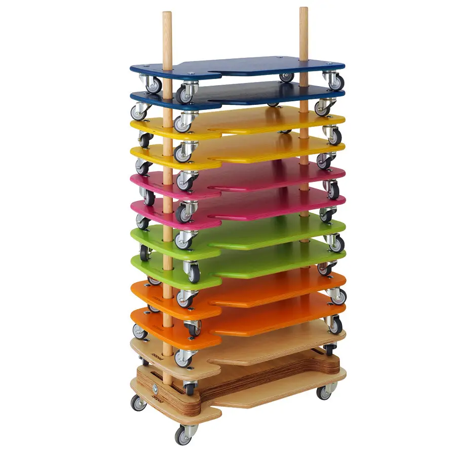 Pedalo | Safety Color Rullalautasetti 12 Rullalautaa | 60x35x150 cm 