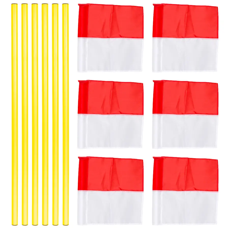 Sport-Thieme Allround Boundary Bar Set red/white yellow poles 