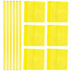 Sport-Thieme&#174; &quot;All-Round&quot;  Boundary Pole Set yellow flag, yellow poles