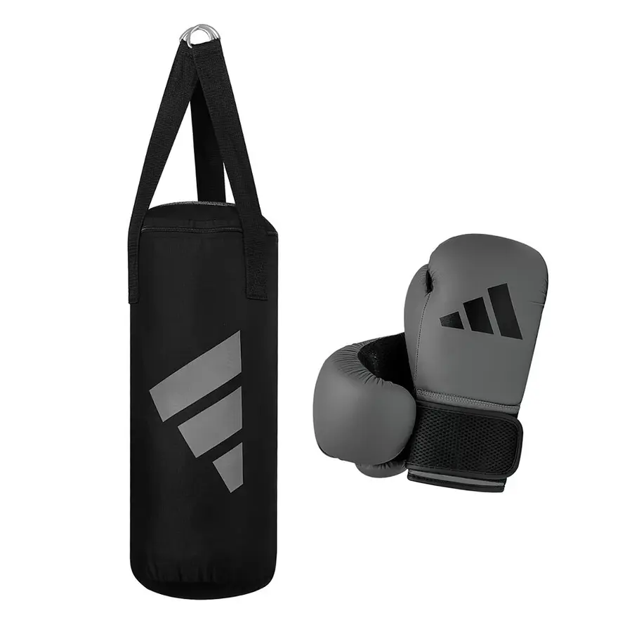 Adidas nyrkkeilysetti Boxing Kit 8 oz 10–16-vuotiaille | Harmaa 