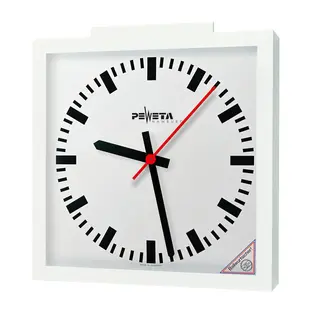 Peweta radiosäädettävä seinäkello 50x50 Sisäkäyttö | Paristokäyttö | DIN-taulu