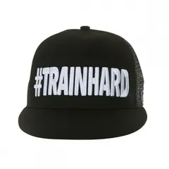 ZEROD Trucker Cap TRAIN HARD Suora lippa, TRAIN HARD teksti