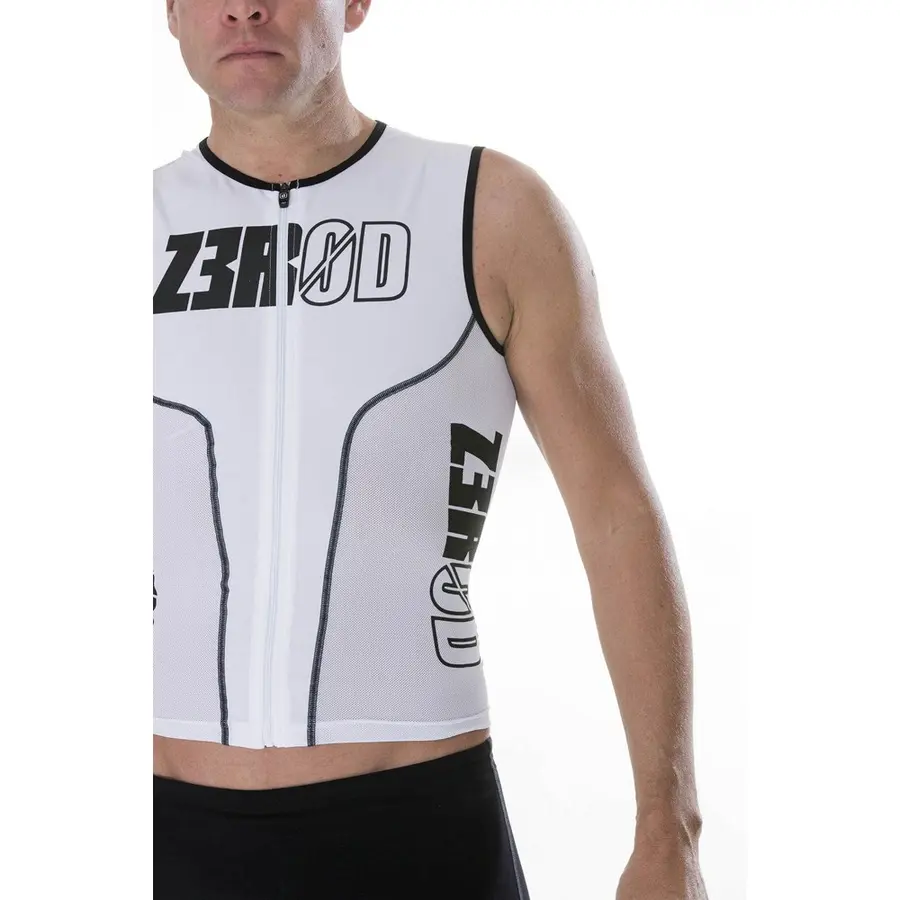ZEROD iSINGLET Man L Pyöräilypaita | Armada | White 