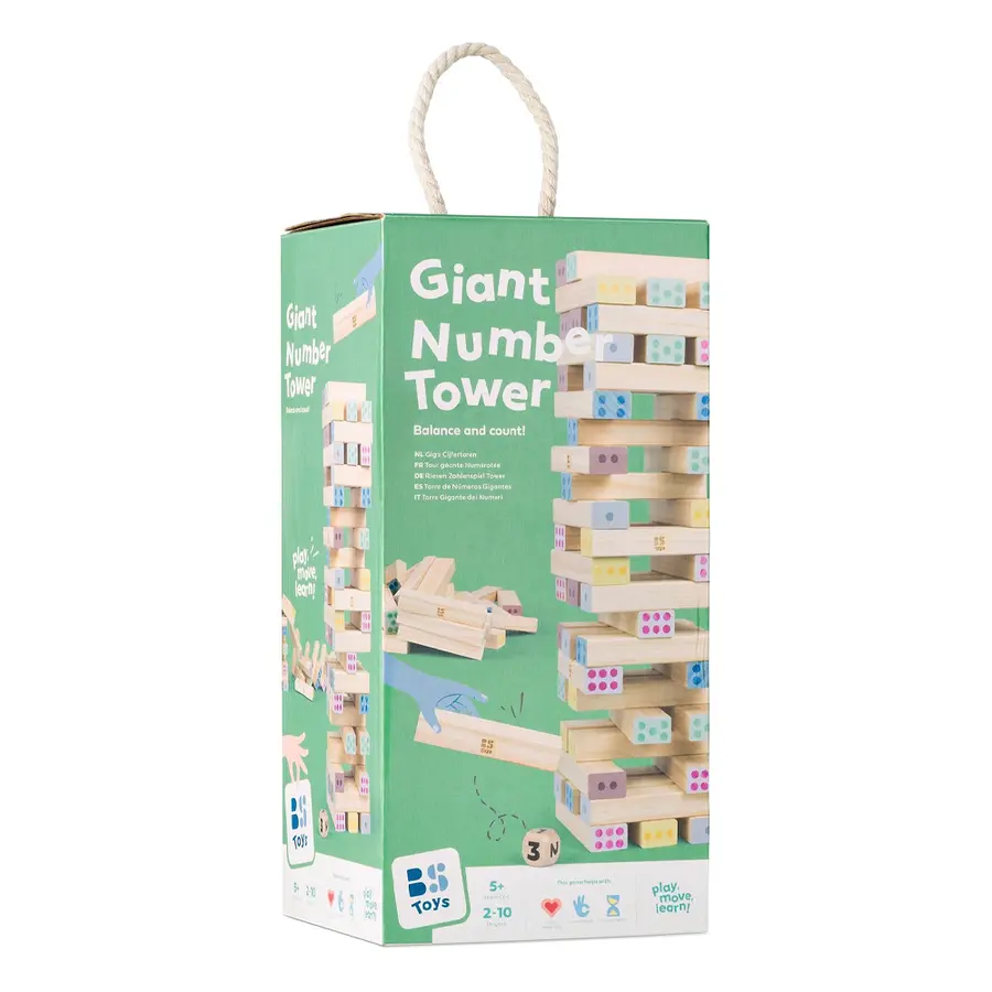 Giant Jenga numeroitu pinoamispeli Yhteistyö, koordinaatio ja keskittyminen 