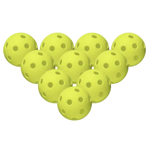 Salibandypallo Crater Unihoc | Keltainen 10 kpl | Uurrettu | Virallinen IFF-pallo