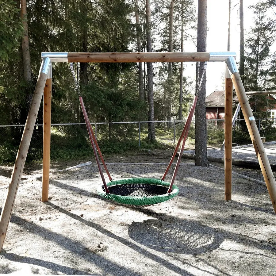Keinuteline pyöreällä profiililla Linnunpesäkeinulle 