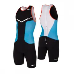 ZEROD racer TRISUIT | Men S Musta/Turkoosi/Oranssi