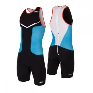 ZEROD racer TRISUIT | Men Musta/Turkoosi/Oranssi