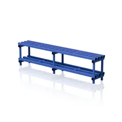 Single benches with bottom shelf 200 x 35 x 49 cm