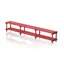 Single benches 300cm REd 35 