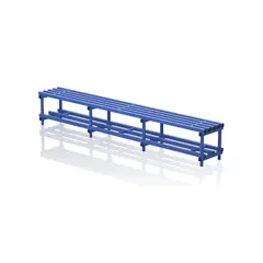 Single benches with bottom shelf 300 x 45 x 49 cm