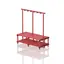 Benches with hanger Red 150 cm 