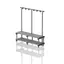 Benches with hanger Grey 200 cm 