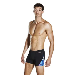 Speedo Strom Wave Uimahousut Aquashort | Musta/Sininen