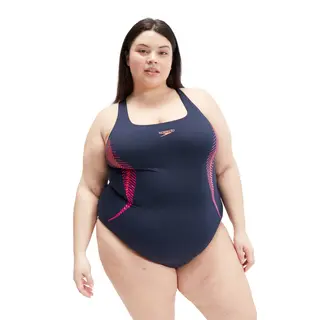 Speedo | Placement Plus Size Uimapuku Tummansininen | Eco Endurance+