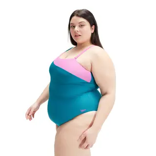Speedo | Asymmetric Uimapuku Turkoosi-Pinkki | Eco EnduraBrite
