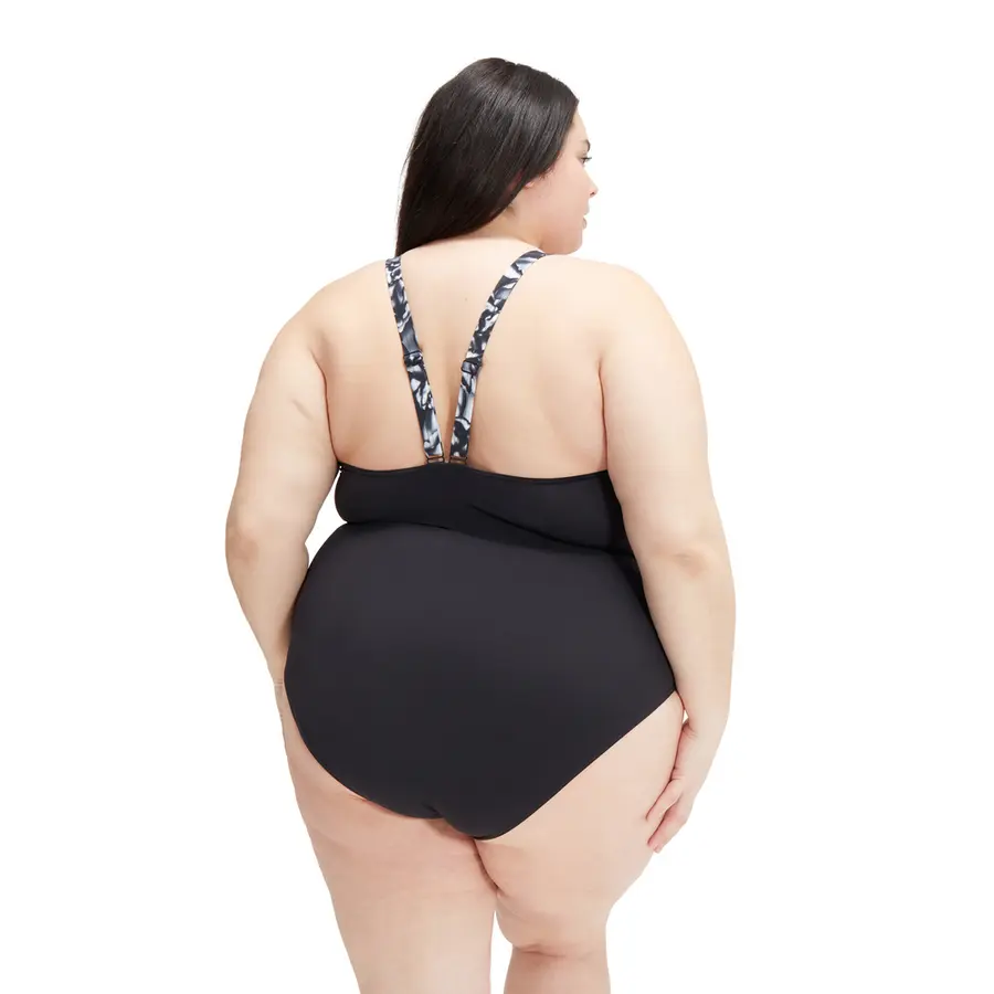 Speedo | OrchidLustre Pluz Size Uimapuku Musta | Eco ShapeComprex | EU44 