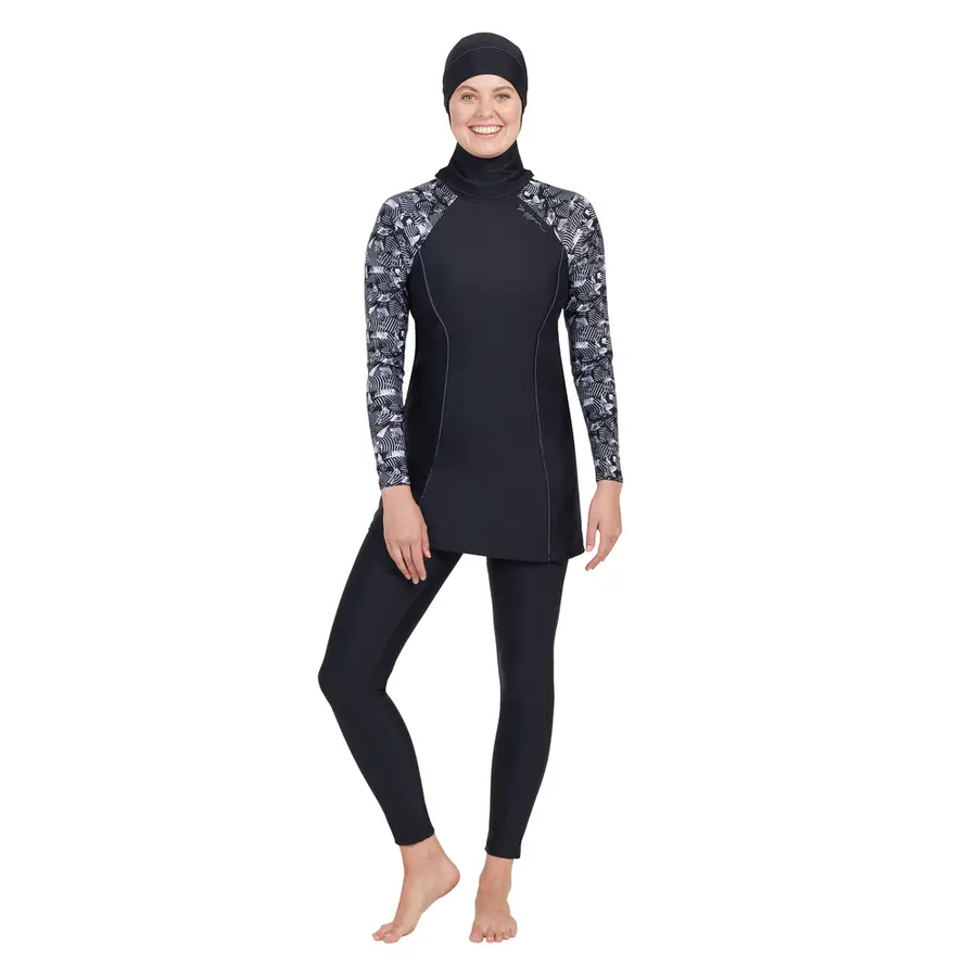 Zoggs | Metro Modesty Burkini Musta/Monivärinen | Elastomax | Koko 34 