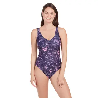 Sunset Bloom Scoopback Badedrakt EU38 Zoggs | Blå/ Flerfarget | Ecolast