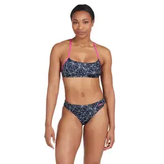 Warrego Triback 2 Piece Bikini EU32 Zoggs | Svart/Flerfarget | Ecolast+