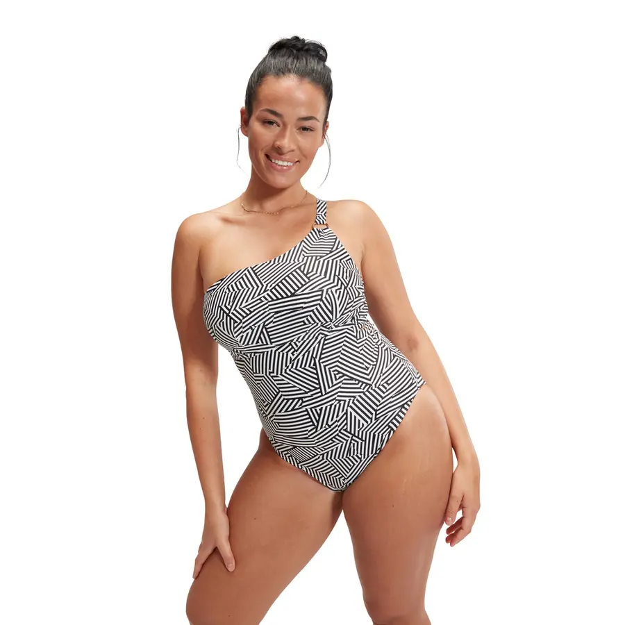 Speedo | Asymmetric Shaping Uimapuku Musta/Valkoinen | Koko 48 