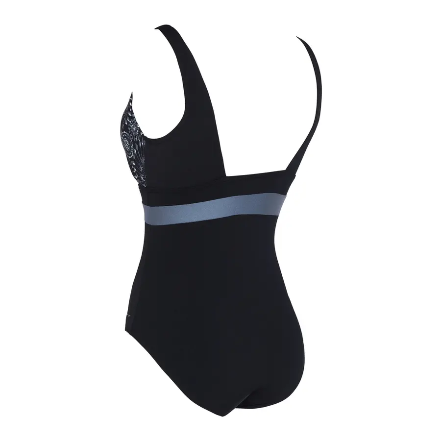 Stellar Square Back Badedrakt EU34 Zoggs | Svart/Flerfarget | Ecolast+ 