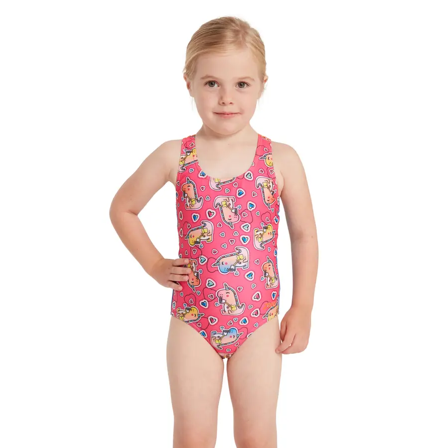 Zoggs | Little Dino Uimapuku Pinkki | Actionback | 80 cm 